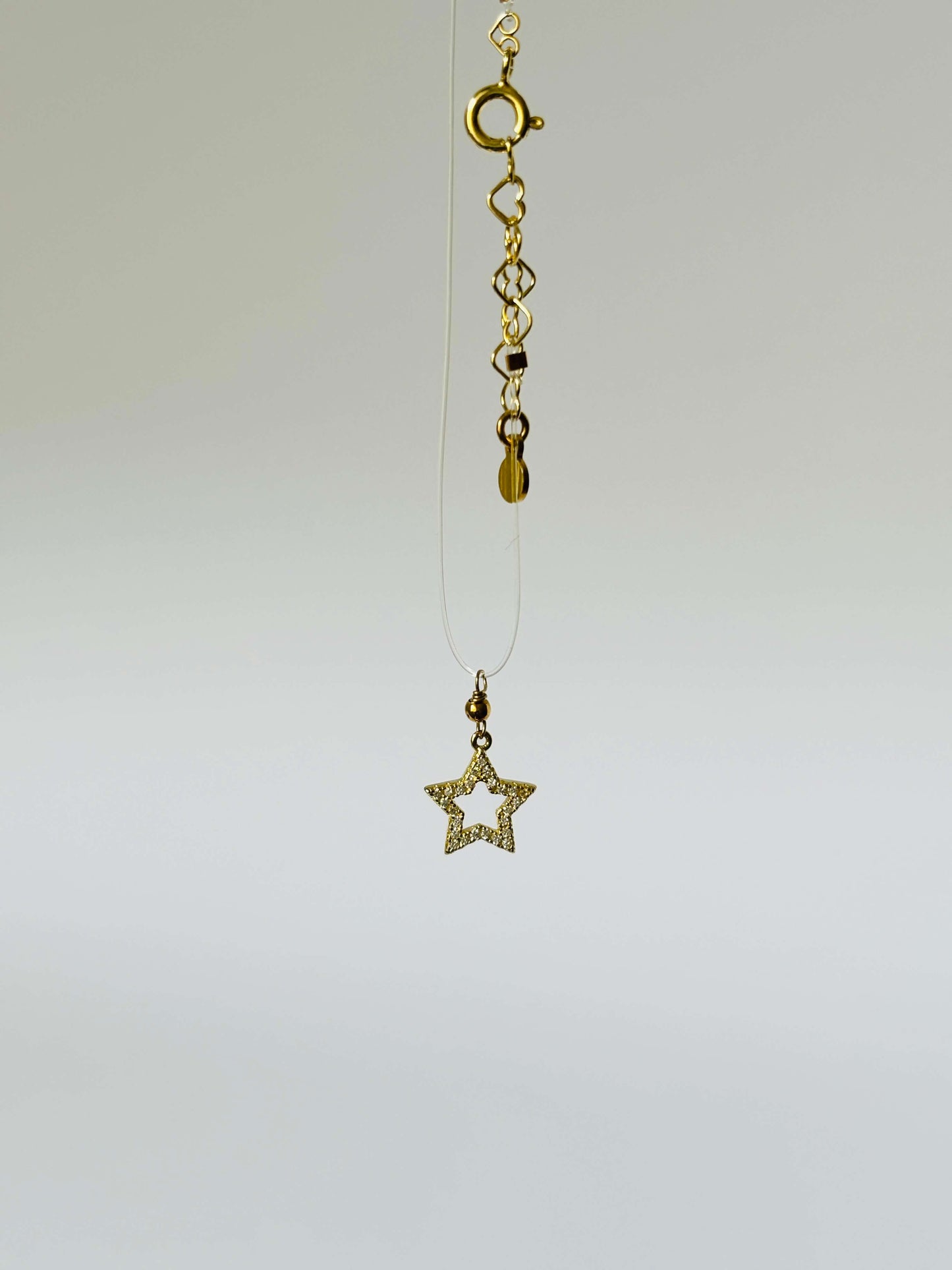 GIROCOLLO FILO TRASPARENTE E CHARM ETOILE