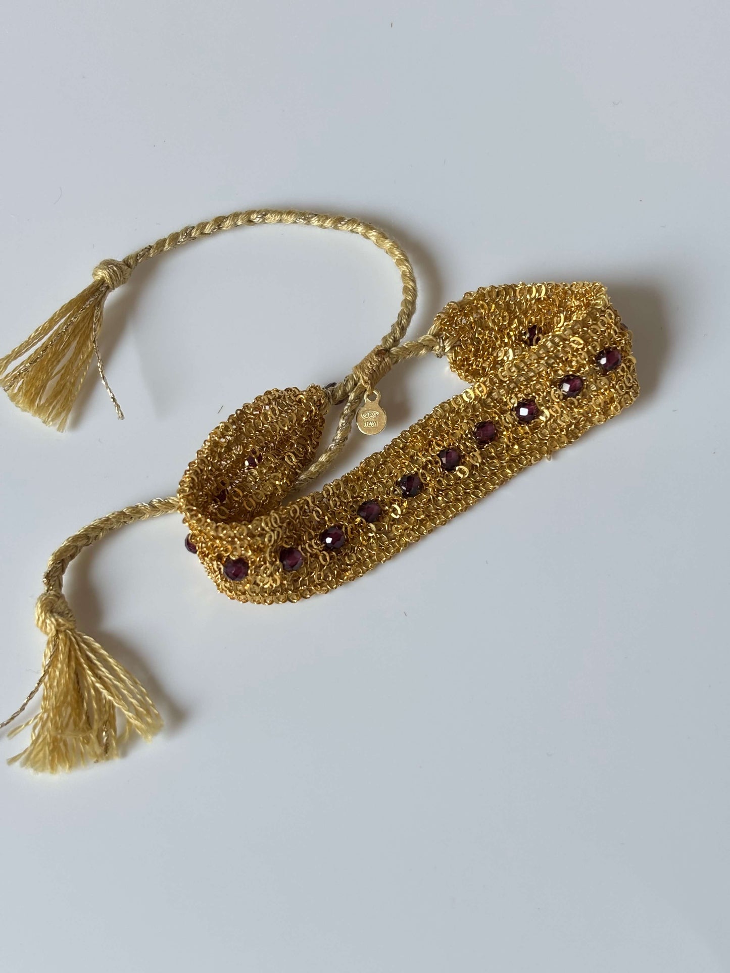 BRACCIALE CATENE E GRANATO