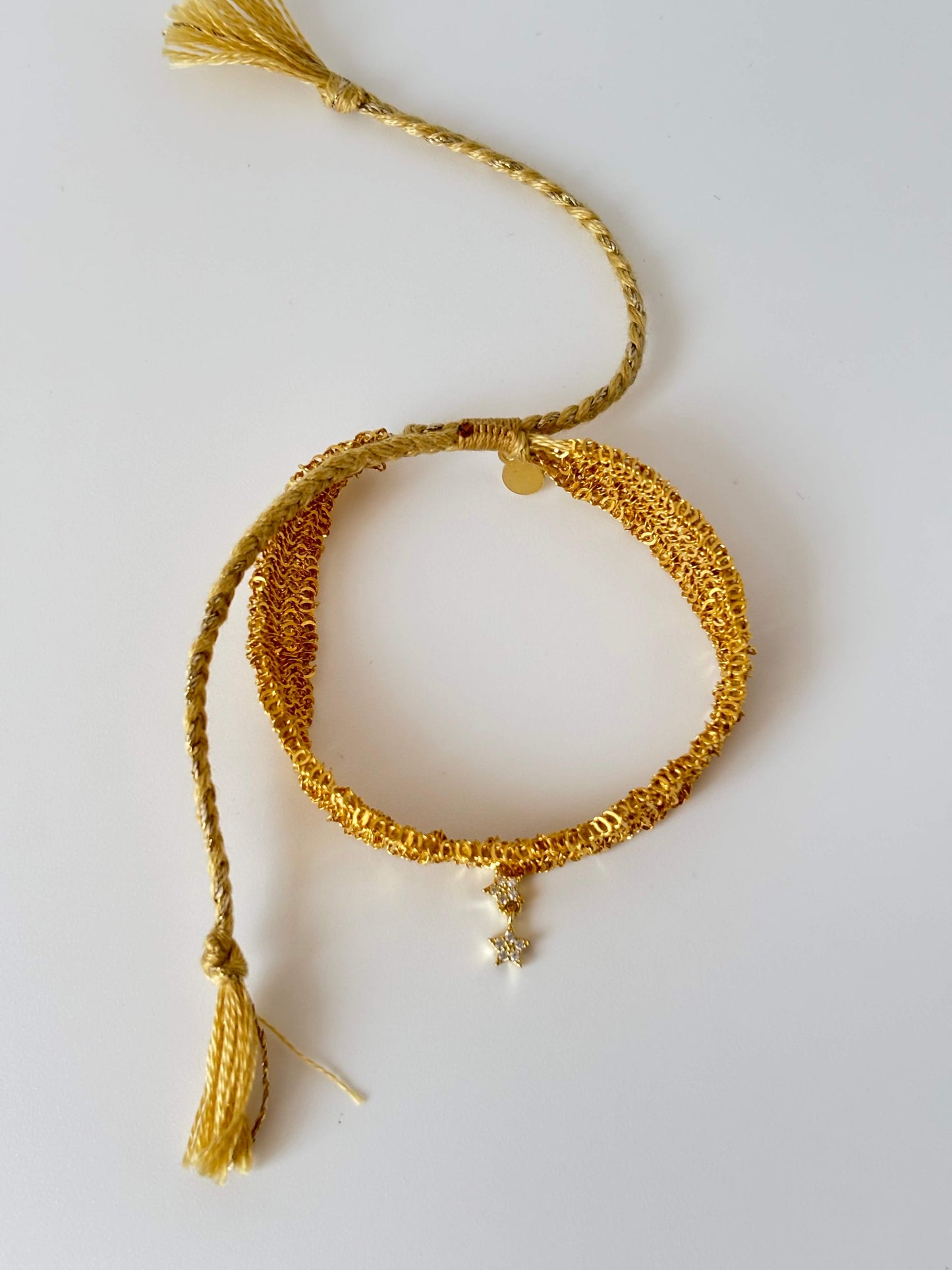 BRACCIALE CATENE E STELLINA DOPPIA
