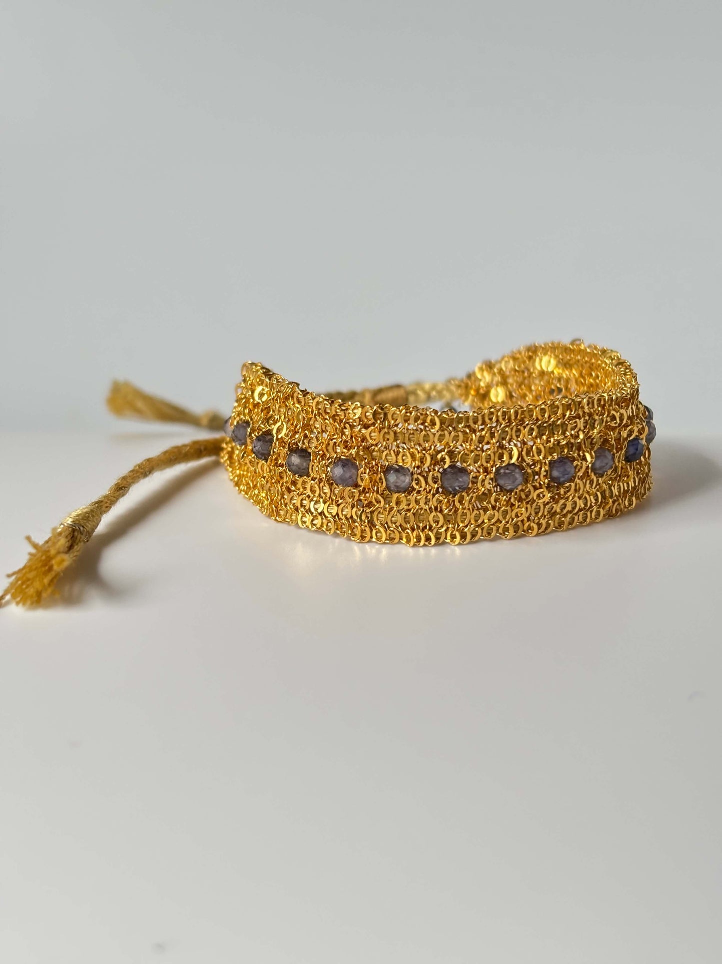 BRACCIALE CATENE E IOLITE