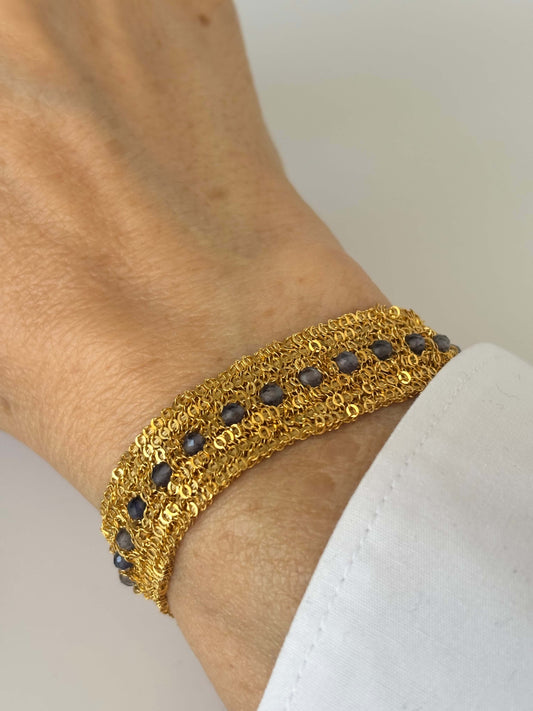 BRACCIALE CATENE E IOLITE